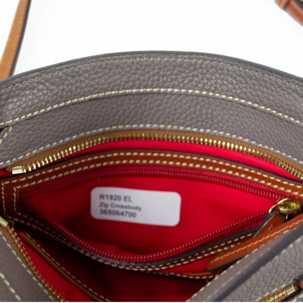 Dooney & Bourke Pebble Grain Zip Elephant Color Crossbody - Picture 12 of 16